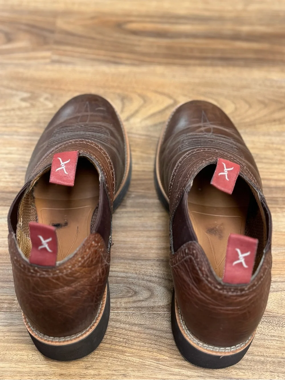 Twisted X Chelsea Ranch Boots Brown Leather Vibram Sole Men’s 11M